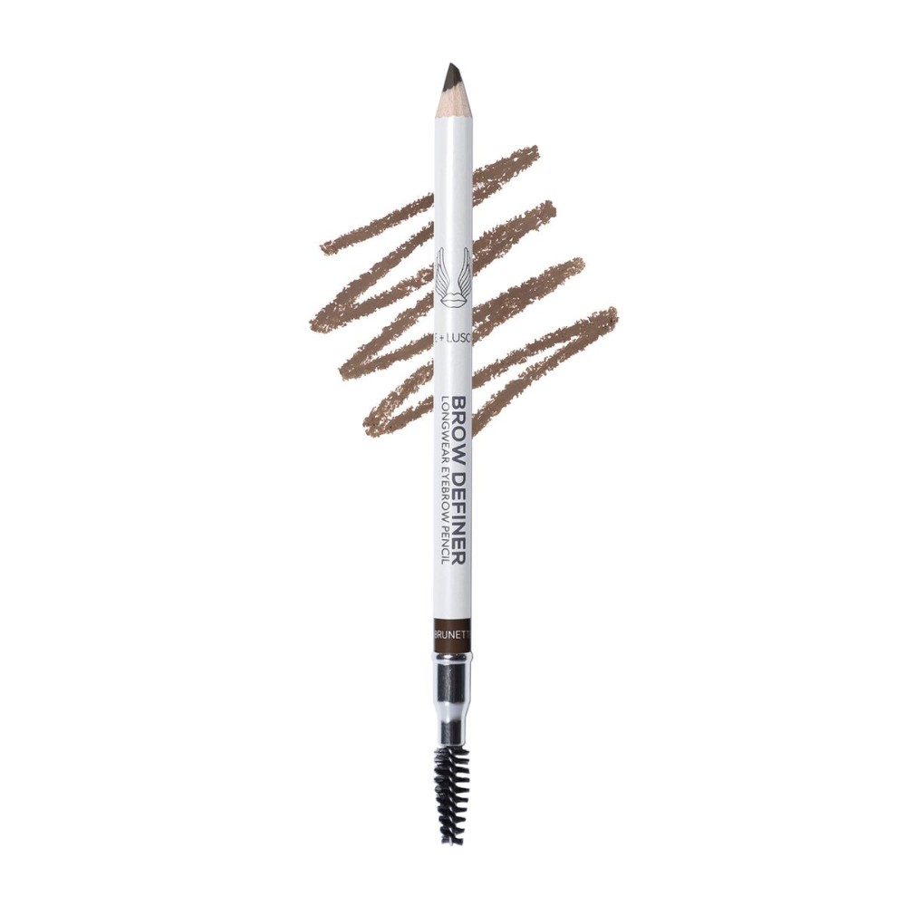 True + Luscious Brow Definer Pencil - Pomade & Powder Combo With Organic Castor Oil - Fills, Shapes Eyebrows - Waterproof - Brunette True + Luscious Brow Definer Pencil - Pomade & Powder Combo With Organic Castor Oil - Fills, Shapes Eyebrows - Waterproof - Brunette