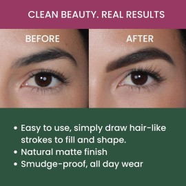 True + Luscious Brow Definer Pencil - Pomade & Powder Combo With Organic Castor Oil - Fills, Shapes Eyebrows - Waterproof - Brunette True + Luscious Brow Definer Pencil - Pomade & Powder Combo With Organic Castor Oil - Fills, Shapes Eyebrows - Waterproof - Brunette