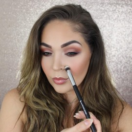 Mini Kabuki Makeup Brush Set - Beauty Junkees 5pc Professional Eyeshadow Make Up Brushes; Blending, Concealer, Contour Highlighter, Smudging Eye Shadow Cosmetics Affordable Cruelty Free