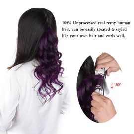 HEESAGA Clip in Hair Extensions Real Human Hair, 16 Inch 120 Grams/4.2 Ounce, 10 Pieces with 22 Clips per Set (12/613 Light Golden Brown/Bleach Blonde)