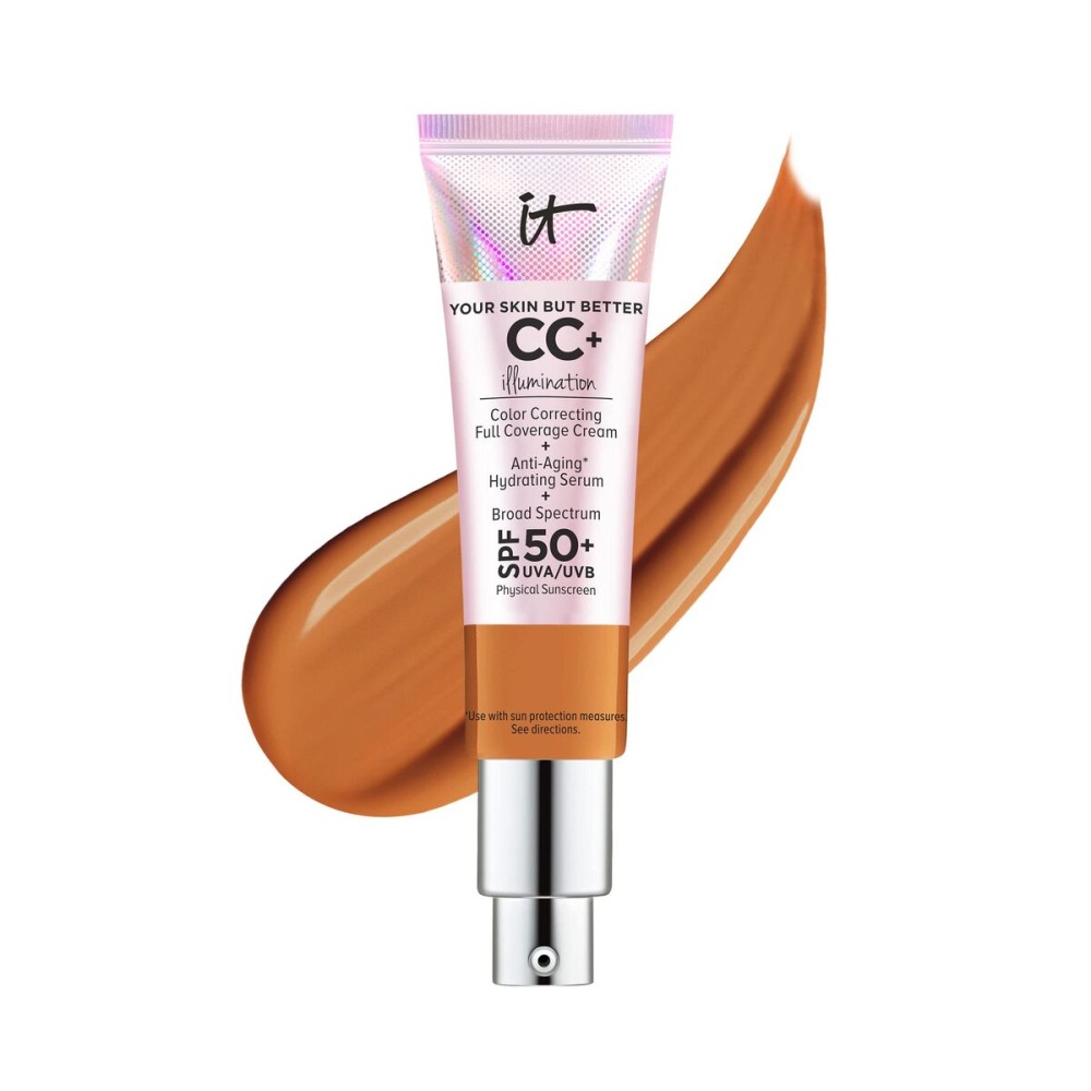 IT Cosmetics CC+ Cream Illumination (Rich) - Full-Coverage Foundation With SPF 50, Color Corrector & Anti-Aging Serum, With Niacinamide & Hyaluronic Acid, Radiant Finish, 1.08 fl oz IT Cosmetics CC+ Cream Illumination (Rich) - Full-Coverage Foundation With SPF 50, Color Corrector & Anti-Aging Serum, With Niacinamide & Hyaluronic Acid, Radiant Finish, 1.08 fl oz