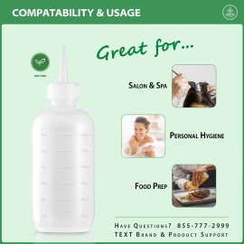 6-Ounce Applicator Bottles for Hair Color, Squeeze Bottle with Measuring Scale, Scalp Oil Perm Treatment, Translucent (Pack of 2) 6-Ounce Applicator Bottles for Hair Color, Squeeze Bottle with Measuring Scale, Scalp Oil Perm Treatment, Translucent (Pack of 2)
