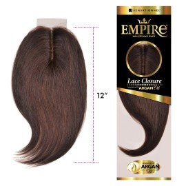 Sensationnel Empire humanhair lace closure - yaki 12 inch 3 way lacepart hand tied weaving closure (1 JETBLACK) Sensationnel Empire humanhair lace closure - yaki 12 inch 3 way lacepart hand tied weaving closure (1 JETBLACK)