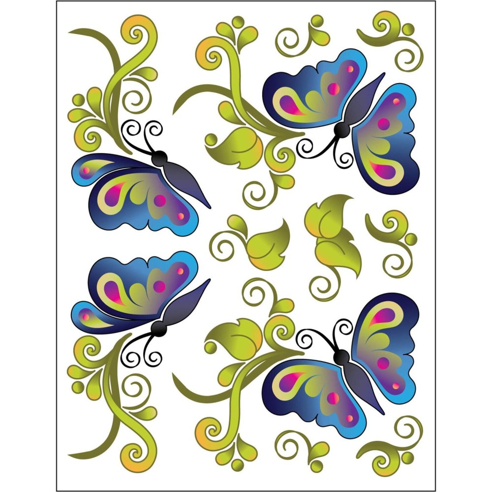 Urban Elementz Tattoo Elementz Decal Butterfly Bliss (Printed On Clear)
