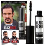 Blackbeard Formula X - Instant Hypoallergenic 1-Day Color for Beard, Mustache, Eyebrows, and Sideburns - Temporary Tint for Men - Black, 3 Pack