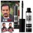 Blackbeard Formula X - Instant Hypoallergenic 1-Day Color for Beard, Mustache, Eyebrows, and Sideburns - Temporary Tint for Men - Black, 3 Pack