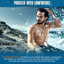 Blackbeard Formula X - Instant Hypoallergenic 1-Day Color for Beard, Mustache, Eyebrows, and Sideburns - Temporary Tint for Men - Black, 3 Pack