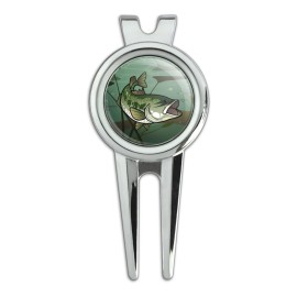 GRAPHICS & MORE Bass Fish Swimming in River Golf Divot Repair Tool and Ball Marker