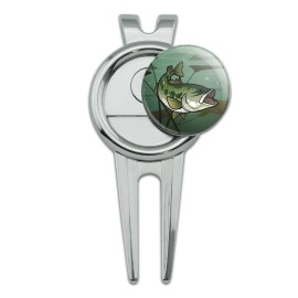 GRAPHICS & MORE Bass Fish Swimming in River Golf Divot Repair Tool and Ball Marker