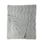 effe bebe Ravelry Knitted Baby Blanket 30x40 (Classic Grey)