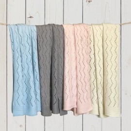 effe bebe Ravelry Knitted Baby Blanket 30x40 (Classic Grey)