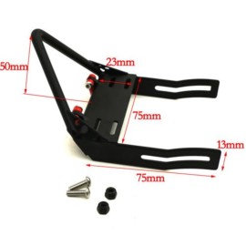 1/10 Scale RC Car Metal Front Bumper with Winch Mount Shackles for Axial SCX10 Upgrade