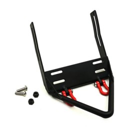 1/10 Scale RC Car Metal Front Bumper with Winch Mount Shackles for Axial SCX10 Upgrade
