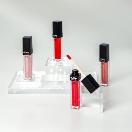 Klara Cosmetics Diamond Kiss Proof Lipstick Matte Shimmer Glitter, 03 Red, 0.27 Fl Oz