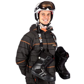Sukoa Ski and Snowboard Boot Carrier Strap - Men & Women - Shoulder Sling Tote Leash Also for Ice Skates & Rollerblades - Equipment Accessories for Bag, Kit and Gear Pack