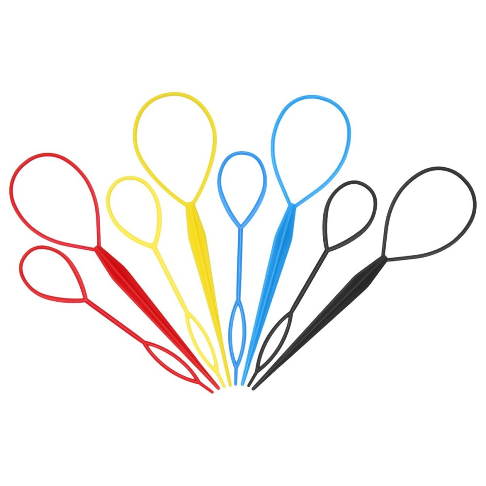 AHIER 8Pcs Hair Accessory Kit - Topsy Tail Ponytail Maker, French Braid Tool, Hair Braid Accessories, and 4 Color Hair Loops AHIER 8Pcs Hair Accessory Kit - Topsy Tail Ponytail Maker, French Braid Tool, Hair Braid Accessories, and 4 Color Hair Loops