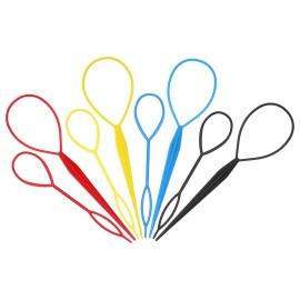 AHIER 8Pcs Hair Accessory Kit - Topsy Tail Ponytail Maker, French Braid Tool, Hair Braid Accessories, and 4 Color Hair Loops AHIER 8Pcs Hair Accessory Kit - Topsy Tail Ponytail Maker, French Braid Tool, Hair Braid Accessories, and 4 Color Hair Loops