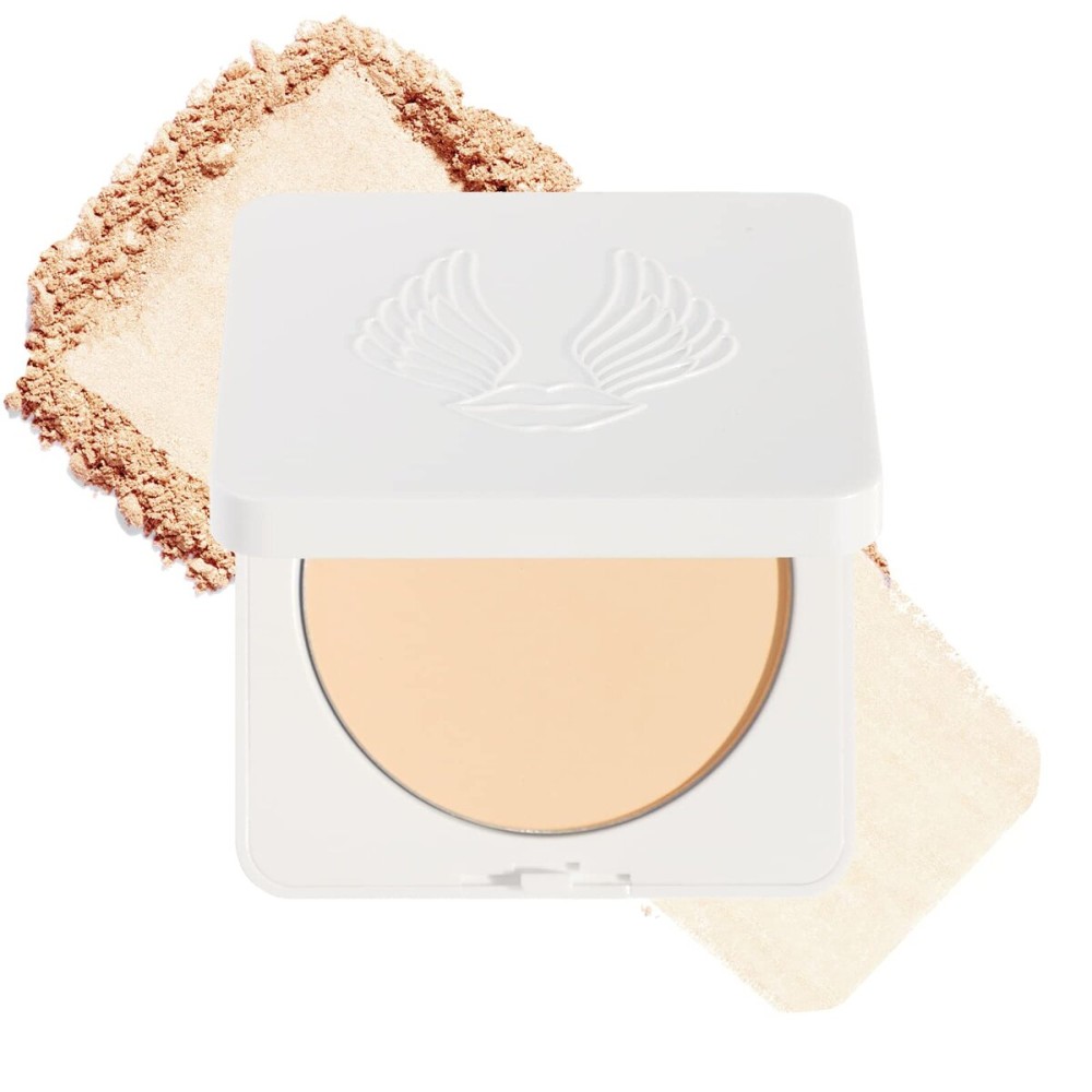 True + Luscious Sheer Halo Complexion Powder in Light Beige - Talc-Free Setting & Foundation Powder - Oil Control Mineral Pressed Powder with Kaolin Clay - Clean, Vegan & Cruelty-Free - 0.32 oz