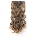 Onedor 20 Curly Full Head Clip in Synthetic Hair Extensions 7pcs 140g (R1416T)