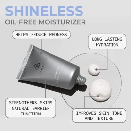 COSMEDIX Shineless Oil-Free Face Moisturizer for Women & Men - Hydrating Face Cream with Vitamin B3 for Oily & Blemish-Prone Skin - Daily Facial Skin Care for Firmer, Smoother & Radiant Glow