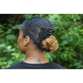 Beaded Wide Tooth Metal Stretch Clip for Naturally Curly, Thick & Wavy Coily & Kinky Hair - Protective Low Manipulation Styles that Prevent Breakage (Casual Black) Beaded Wide Tooth Metal Stretch Clip for Naturally Curly, Thick & Wavy Coily & Kinky Hair - Protective Low Manipulation Styles that Prevent Breakage (Casual Black)