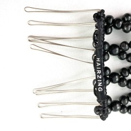Beaded Wide Tooth Metal Stretch Clip for Naturally Curly, Thick & Wavy Coily & Kinky Hair - Protective Low Manipulation Styles that Prevent Breakage (Casual Black) Beaded Wide Tooth Metal Stretch Clip for Naturally Curly, Thick & Wavy Coily & Kinky Hair - Protective Low Manipulation Styles that Prevent Breakage (Casual Black)