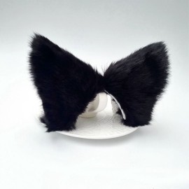 Sheicon Cat Ears Furry Neko Ears Headband Hair Clip Hairband Headwear Anime Cosplay For Halloween Cosplay Party Color All black Sheicon Cat Ears Furry Neko Ears Headband Hair Clip Hairband Headwear Anime Cosplay For Halloween Cosplay Party Color All black