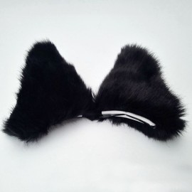 Sheicon Cat Ears Furry Neko Ears Headband Hair Clip Hairband Headwear Anime Cosplay For Halloween Cosplay Party Color All black Sheicon Cat Ears Furry Neko Ears Headband Hair Clip Hairband Headwear Anime Cosplay For Halloween Cosplay Party Color All black