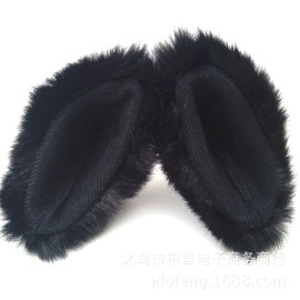 Sheicon Cat Ears Furry Neko Ears Headband Hair Clip Hairband Headwear Anime Cosplay For Halloween Cosplay Party Color All black Sheicon Cat Ears Furry Neko Ears Headband Hair Clip Hairband Headwear Anime Cosplay For Halloween Cosplay Party Color All black