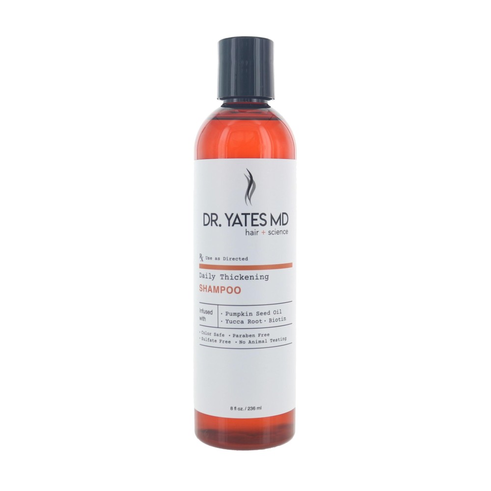 Dr. Yates MD Hair + Science Daily Thickening Shampoo, Adds Volume and Supports Prevention of Hair Loss, For Men and Women (8 Fl Oz) Dr. Yates MD Hair + Science Daily Thickening Shampoo, Adds Volume and Supports Prevention of Hair Loss, For Men and Women (8 Fl Oz)