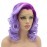 Lushy Hair Lace Front Synthetic Wig Medium Length 16inch Purple Root Light Purple Ombre Heavy Density Realistic Wig