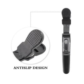 BEINY 6Pcs Plastic Non Slip Hair Clips - Professional Hairdressing Styling Sectioning Clips - Salon Alligator Clips for Thick Hair - Haircut Accessories Hairgrips for Women Girls (Black)