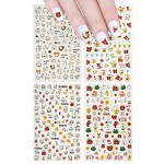 Allydrew 4 Sheets Nail Stickers Nail Art Set - Bears & Pandas Nail Stickers (4 Sheets)