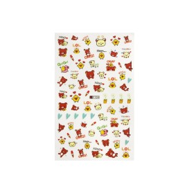 Allydrew 4 Sheets Nail Stickers Nail Art Set - Bears & Pandas Nail Stickers (4 Sheets)