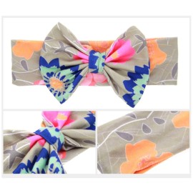 ZOONAI Baby Girls Toddler Bowknot Headband Infant Rabbit Ear Hair Band Headdress (Red Plaid)