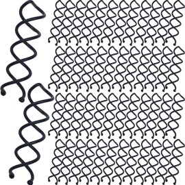 Hyamass 50Pcs Spiral Bobby Pins for Women - Non-Scratch Round-Tip French Hair Pins | Secure Hold for Buns,Twists & DIY Hairstyles | Mini Hairpin Set (Black)