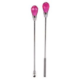 Nail Mix Spoon Stick Tool, 2 pcs Nail Art Stirring Rod Nail Spatula Picker Spoon Acrylic Gel Powder Mix Stick Stirring Rod Manicure Tool Set Nail Mix Spoon Stick Set Mixing Manicure Accessories (Red)