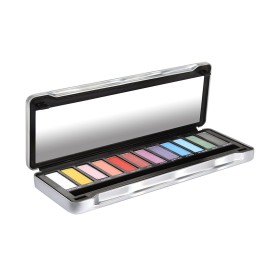 BYS Fantasy Matte Neon Eyeshadow Palette Tin with Mirror and Dual End Applicator 12 Shades