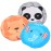 Fast and Good Cute Cartoon Waterproof Elastic Shower Cap Bath Cap for Women and Girls and Kids,Pack of 3 Pcs(Panda+Elephant+Lion)