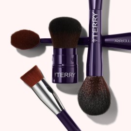 By Terry Tool-Expert Kabuki Makeup Brush, On The Go Touch-Up Face Brush For Powders