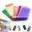 Beaute Galleria 24 Pieces Mixed Colors Nail Art DIY Holographic Shattered Broken-Glass Reflective Mirror Shard Effect Rainbow Thin Iridescent Cellophane Films Foils