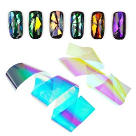 Beaute Galleria 24 Pieces Mixed Colors Nail Art DIY Holographic Shattered Broken-Glass Reflective Mirror Shard Effect Rainbow Thin Iridescent Cellophane Films Foils Beaute Galleria 24 Pieces Mixed Colors Nail Art DIY Holographic Shattered Broken-Glass Reflective Mirror Shard Effect Rainbow Thin Iridescent Cellophane Films Foils