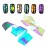 Beaute Galleria 24 Pieces Mixed Colors Nail Art DIY Holographic Shattered Broken-Glass Reflective Mirror Shard Effect Rainbow Thin Iridescent Cellophane Films Foils