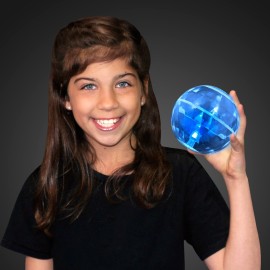 4 Big Blue Bounce Ball with Flashing LEDs