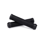 25NINE Ronin Grip Without Flange - Flangeless BMX Bike and Scooter Handlebar Grips with End Plugs - Black