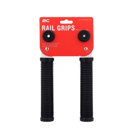 25NINE Ronin Grip Without Flange - Flangeless BMX Bike and Scooter Handlebar Grips with End Plugs - Black