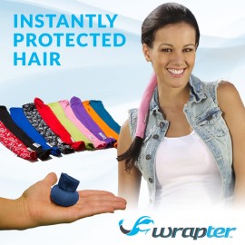 Wrapter Pony Tail Hair Wrap (Black Paisley)