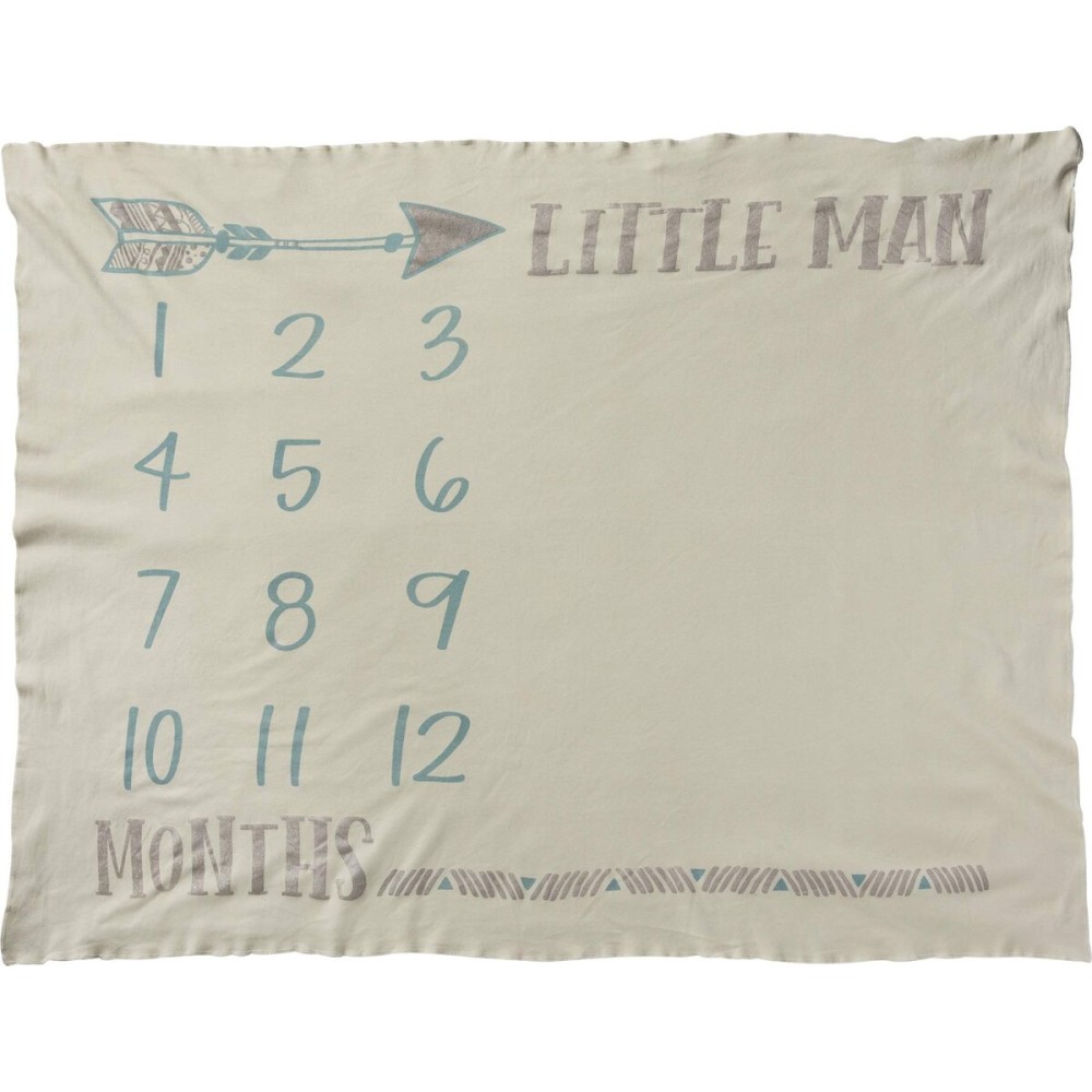 Primitives by Kathy Baby Milestone Blanket, 42 x 36, Little Man