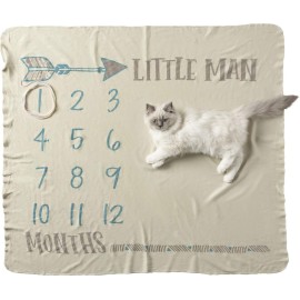 Primitives by Kathy Baby Milestone Blanket, 42 x 36, Little Man