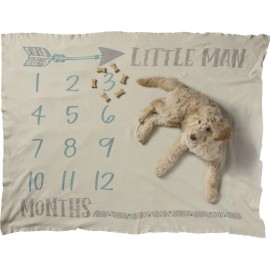 Primitives by Kathy Baby Milestone Blanket, 42 x 36, Little Man